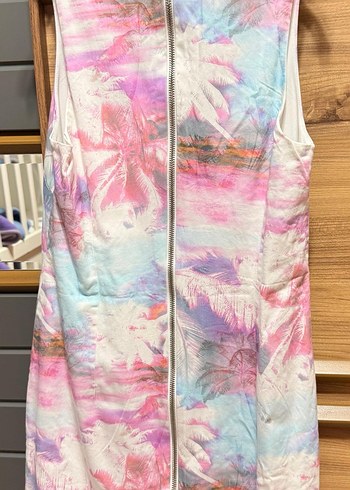 Pastel Renkli Batik Desenli Bohem elbise - Görsel 2