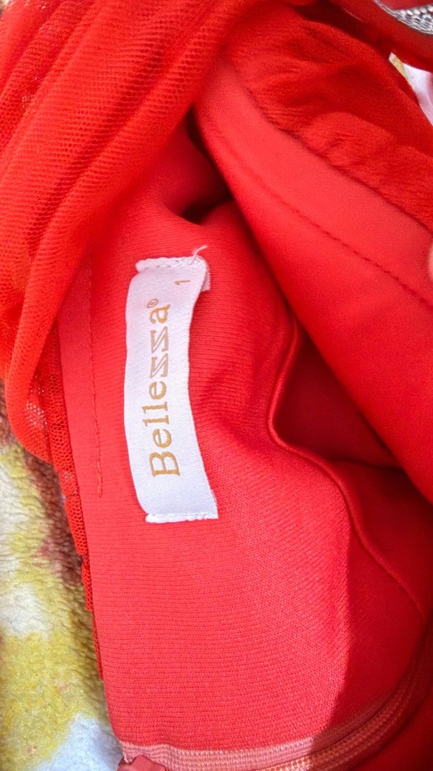 Kırmızı Uzun Drapeli Kadın abiye - Görsel 3