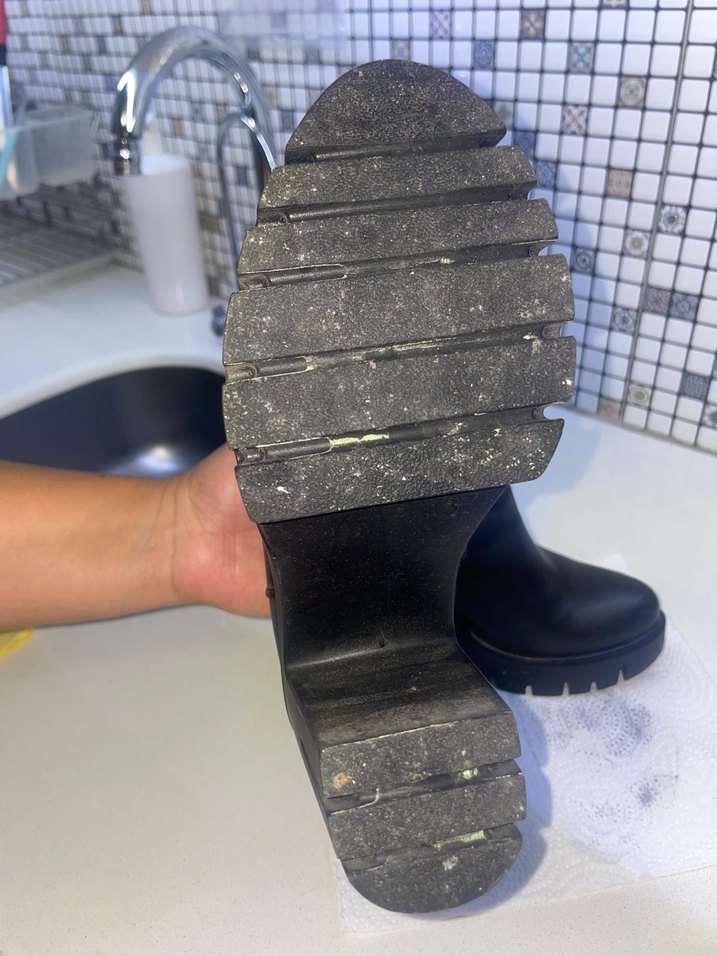 Siyah Deri Kadın Topuklu Bot - Görsel 5