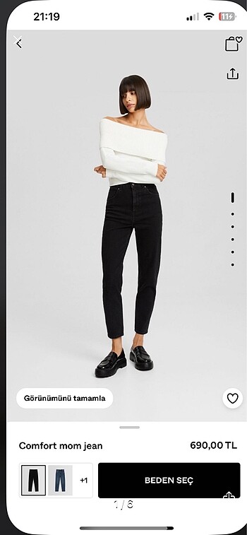 Bershka mom jean
