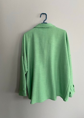 Yeşil Nakışlı Kadın Gömlek - Görsel 3