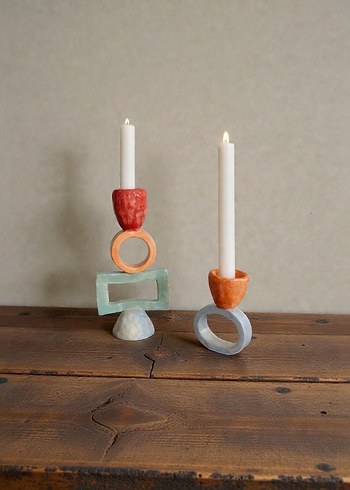 Renkli Geometrik Mumluk Seti - Görsel 2