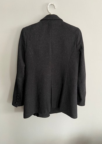 Gri Düğmeli Kadın Blazer Ceket - Görsel 4