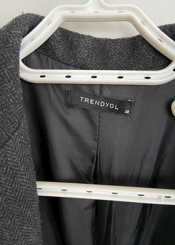 Gri Düğmeli Kadın Blazer Ceket - Görsel 5