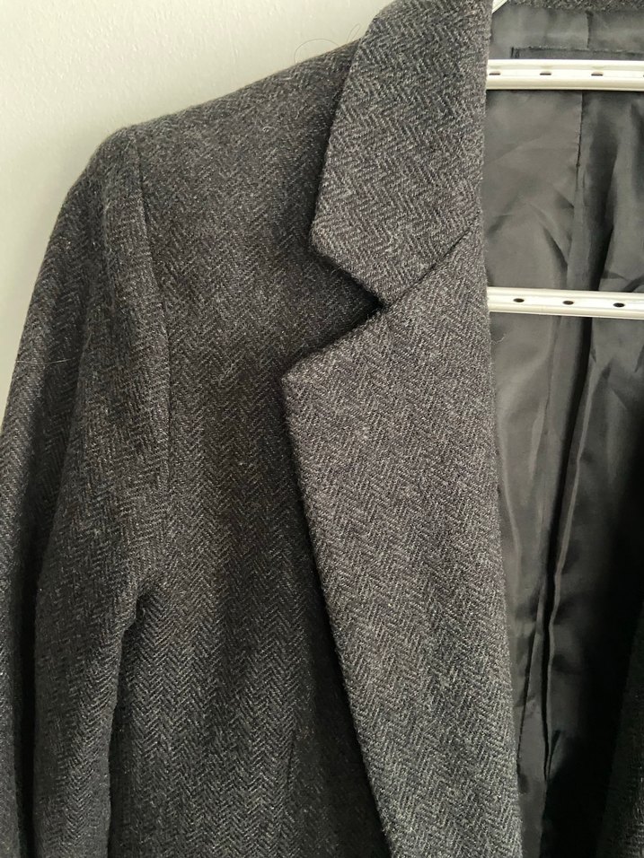 Gri Düğmeli Kadın Blazer Ceket - Görsel 3