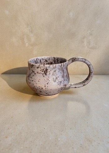 Bej Gri Desenli Seramik Kupa - Görsel 2