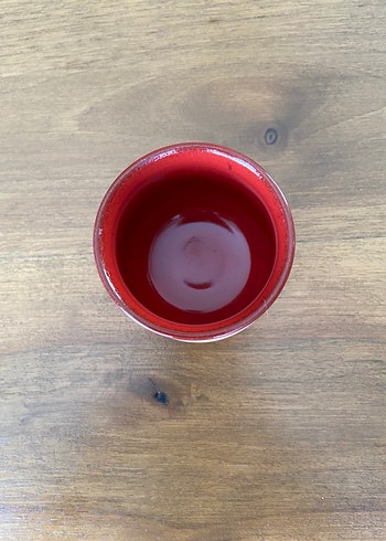 Beden kırmızı Renk Kırmızı Kenarlı Seramik Kupa