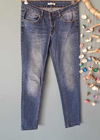 Kadın Gri Mavi Fit Denim Jean