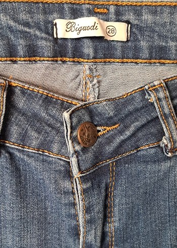 28 Beden mavi Renk Kadın Gri Mavi Fit Denim Jean