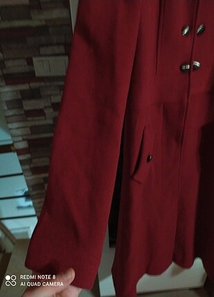 38 Beden kırmızı Renk Uzun palto