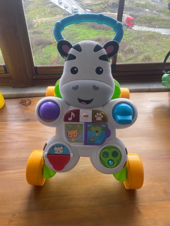 Fisher price Renkli Zebralı Bebek Yürüteci - Görsel 2