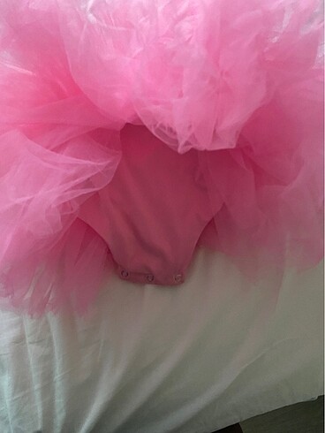 Çocuk tütülü pembe abiye - Görsel 6