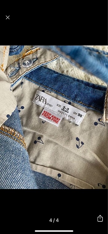 Zara Zara denim salopet