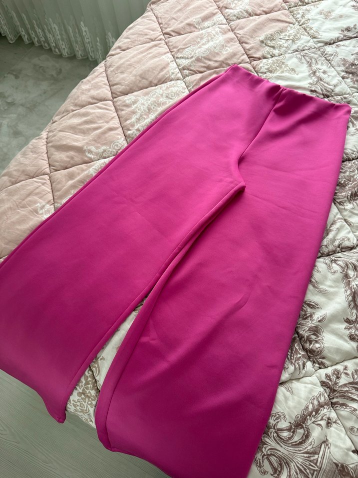 Pembe Düğmeli Kadın Takım Elbise - Görsel 5