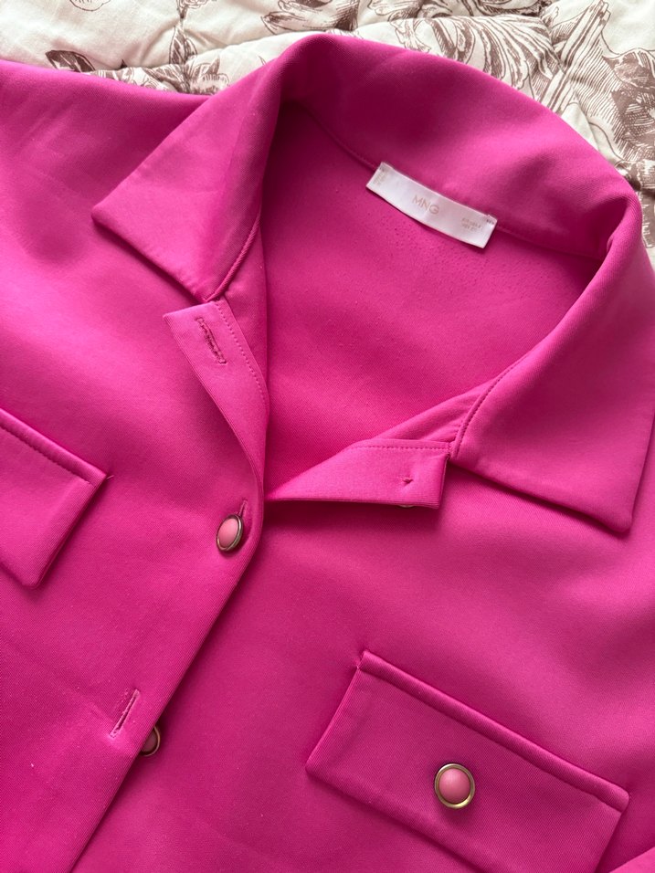 Pembe Düğmeli Kadın Takım Elbise - Görsel 3