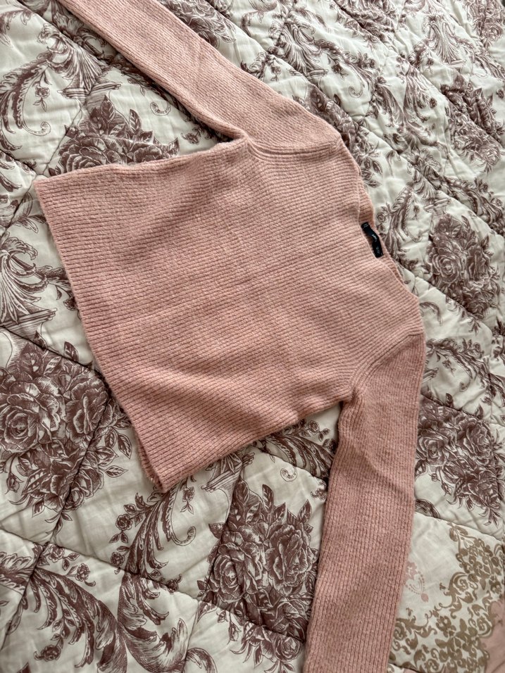 Pembe Triko Kadın Kazak - Görsel 3