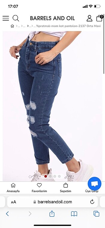 Mom jean pantolon