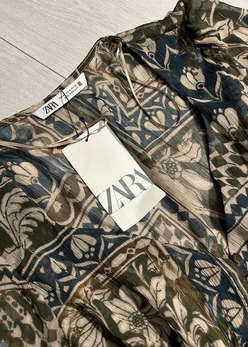 Zara Zara Parıltılı Desenli Mini Elbise