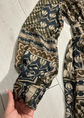 xs Beden siyah Renk Zara Parıltılı Desenli Mini Elbise