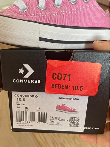 27 Beden Convers ayakkabı