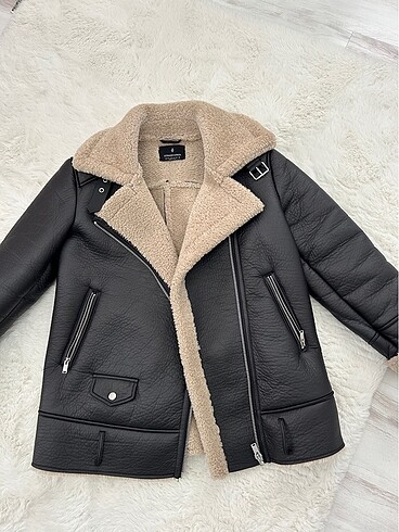 Stradivarius suni biker ceket
