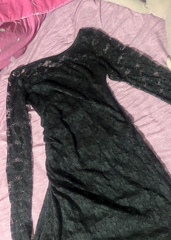 Siyah Dantelli şık elbise - Görsel 2