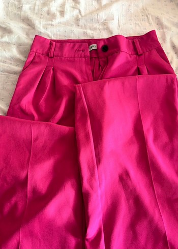 Pembe kumaş pantolon - Görsel 2