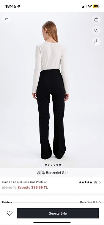 44 Beden Defacto basic pantolon