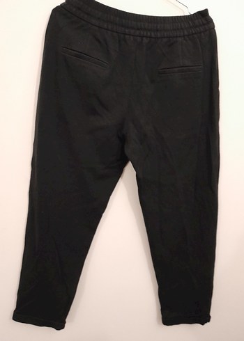 Erkek Siyah Keten Salaş Eşofman Altı - Görsel 2