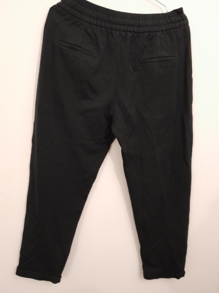 Erkek Siyah Keten Salaş Eşofman Altı - Görsel 2