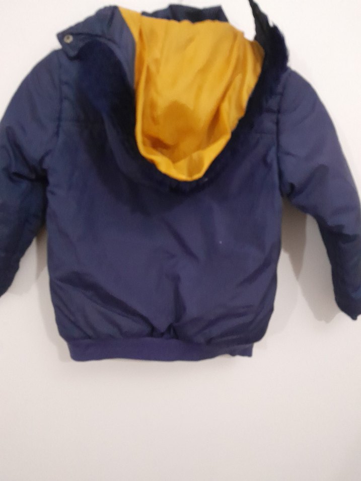 Erkek Çocuk Lacivert Düğmeli Mont 4 yaş 104 cm - Görsel 2