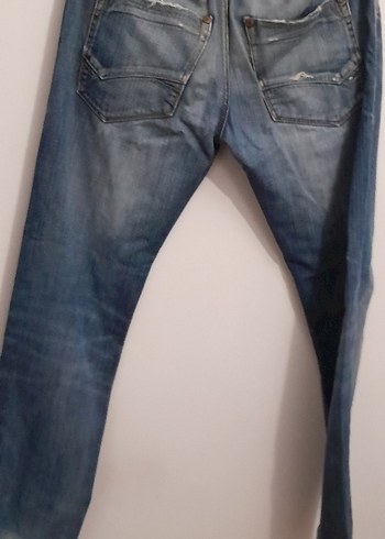 Lacivert Gri Bol Kesim Erkek Kot Pantolon 32 34hılfıger marka - Görsel 2