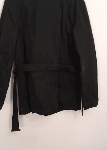 Siyah Düğmeli Erkek Midi trençkot - Görsel 2