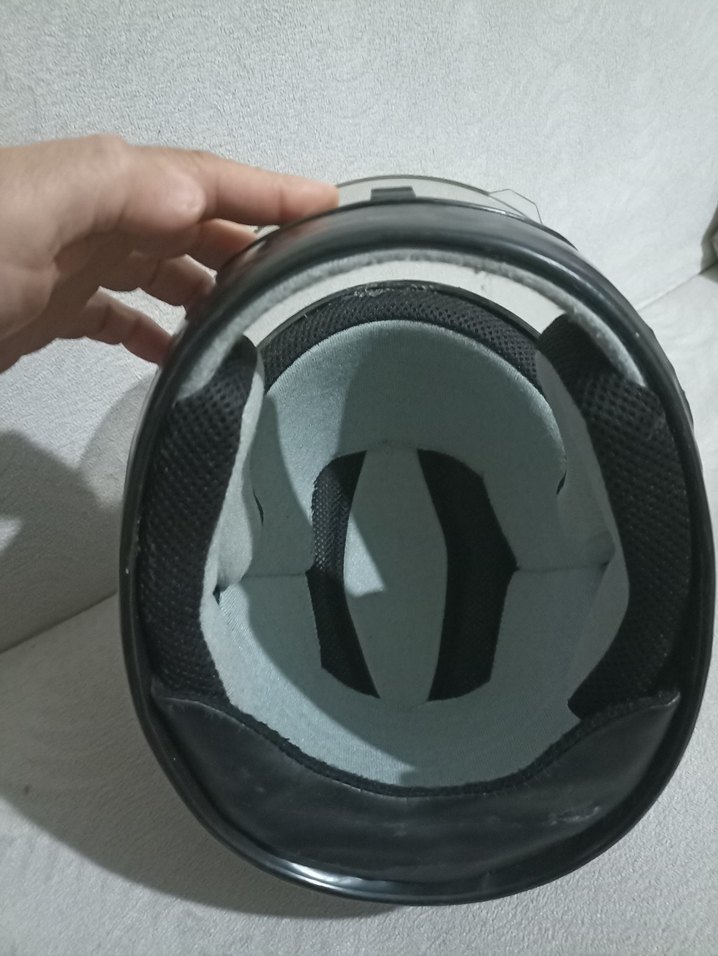 Maxem Baskılı Siyah Gri Motosiklet Kaskı - Görsel 3