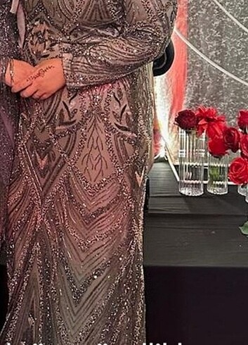 Kasnak işi işlemeli abiye geçen ay alındı Ahmet Aydın  - Görsel 4