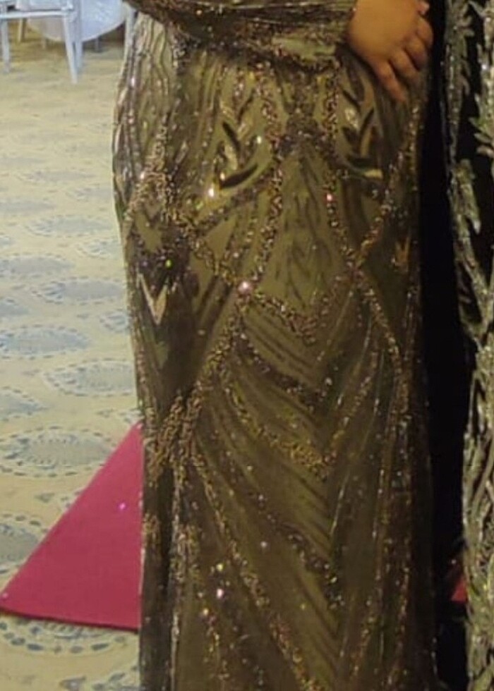 Kasnak işi işlemeli abiye geçen ay alındı Ahmet Aydın  - Görsel 3