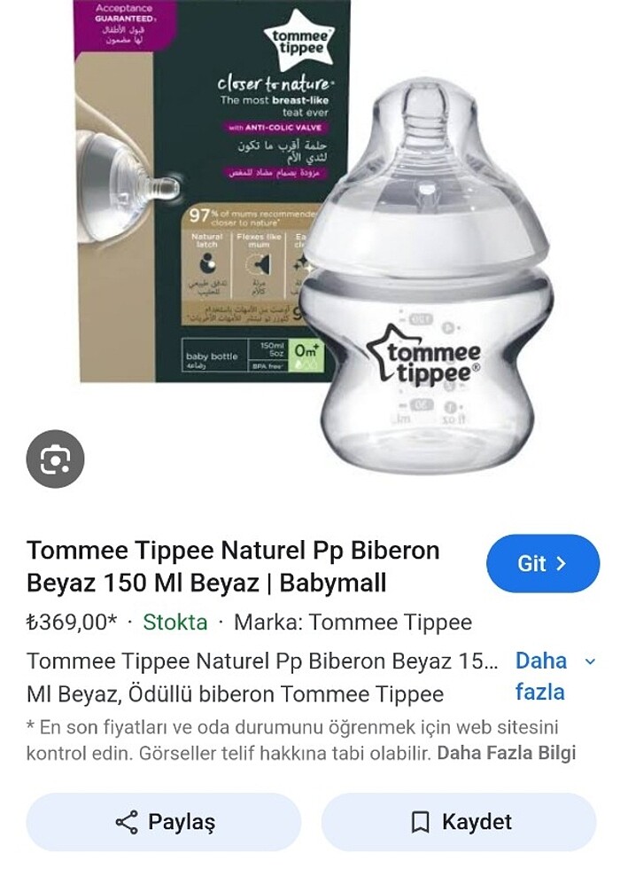 2adet farklı bıberon tommetıppee.tanesı 250 - Görsel 2