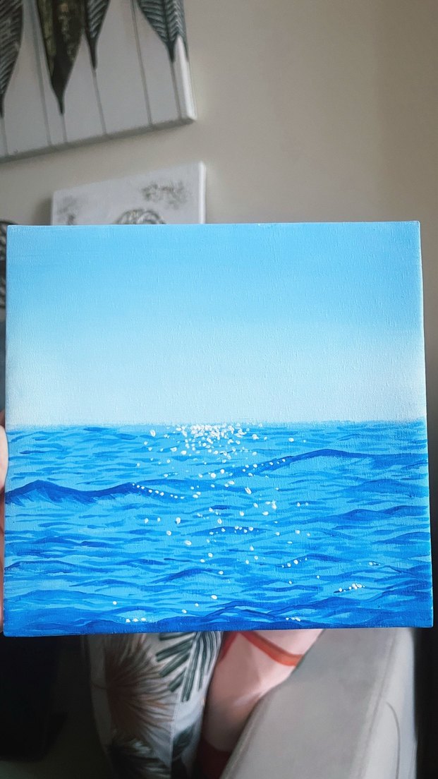 Parlak Mavi Deniz Manzaralı Tablo - Görsel 3