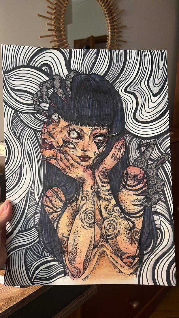 Karanlık Tonlarda Soyut Kadın Figürü Tablosu - Görsel 2