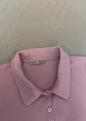 36 Beden Polo yaka 36 beden crop bluz