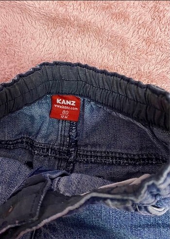 9-12 Ay Beden lacivert Renk Kanz 1 yaş erkek kot pantolon (9-12 ay)