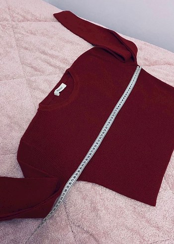38 Beden bordo Renk 38 beden crop kazak son resim tonu bordo