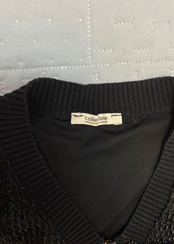 xs Beden siyah Renk Collezione 34 beden bomber ceket