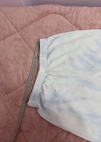 38 Beden mavi Renk 38 beden batik desen jogger eşofman alt yüksek bel eskitme rengi