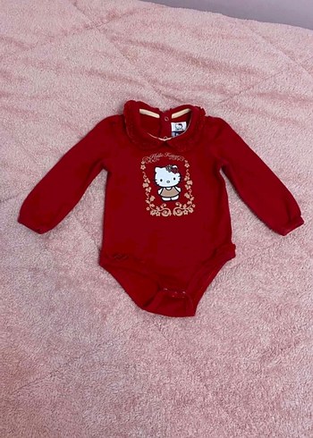 6 Ay Beden Hello Kitty 6-9 ay bebe yaka body kız bebek
