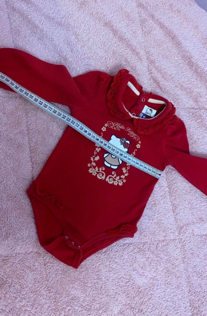 Hello Kitty 6-9 ay bebe yaka body kız bebek - Görsel 4
