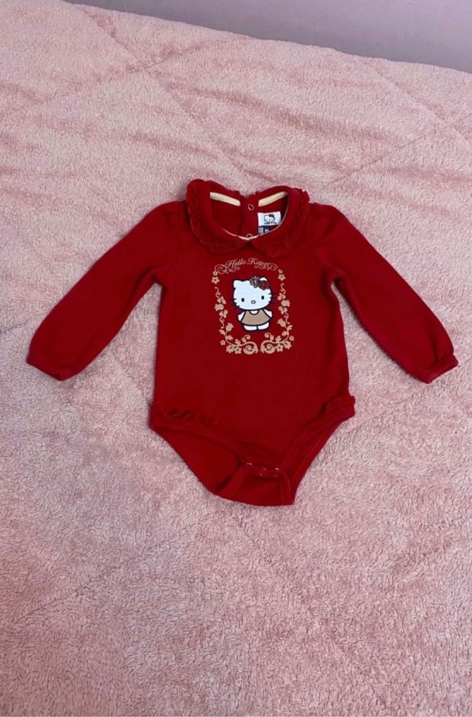 Hello Kitty 6-9 ay bebe yaka body kız bebek - Görsel 2
