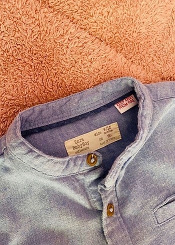 9-12 Ay Beden mavi Renk Zara 9-12 ay erkek bebek gömlek