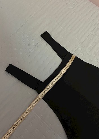 Quzu 40 beden askılı kısa cepli salopet  elbise - Görsel 4