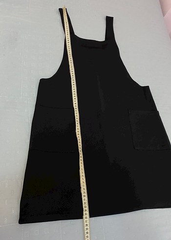 Quzu 40 beden askılı kısa cepli salopet  elbise - Görsel 2